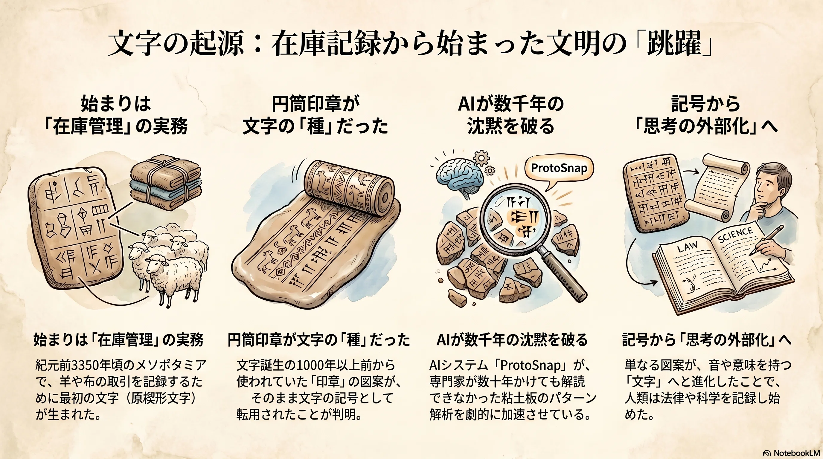 文字の誕生を書き換えた小さな石——円筒印章とAIが解き明かす人類最古の