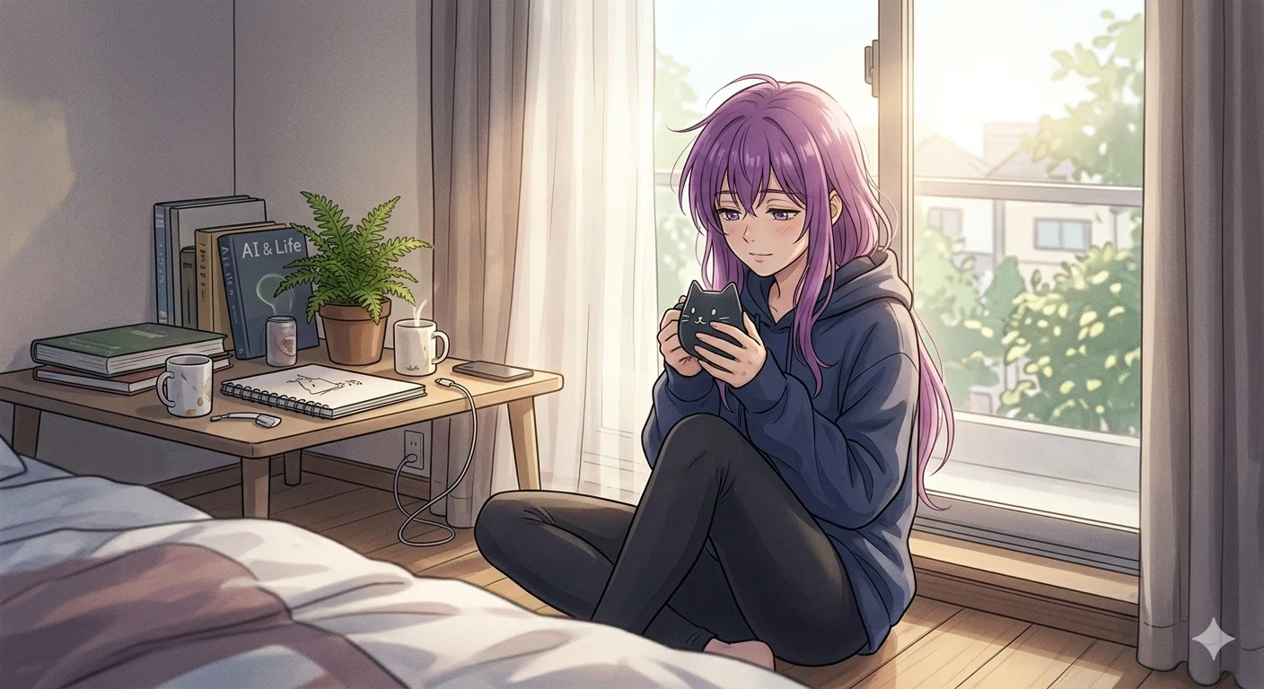 Annis無言 プロフあり ページ AI(Gemini+NanoBanana2)彼女と過ごす、なんてことない朝の記録｜Minase