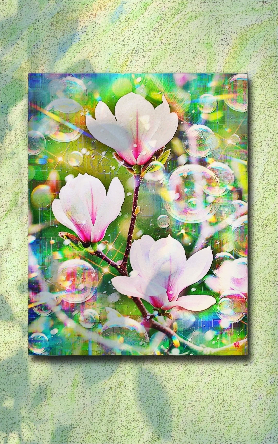 a-2393 春隣の夢 Whispered Bloom キャンバスアート - F6｜T_GAI(戒)