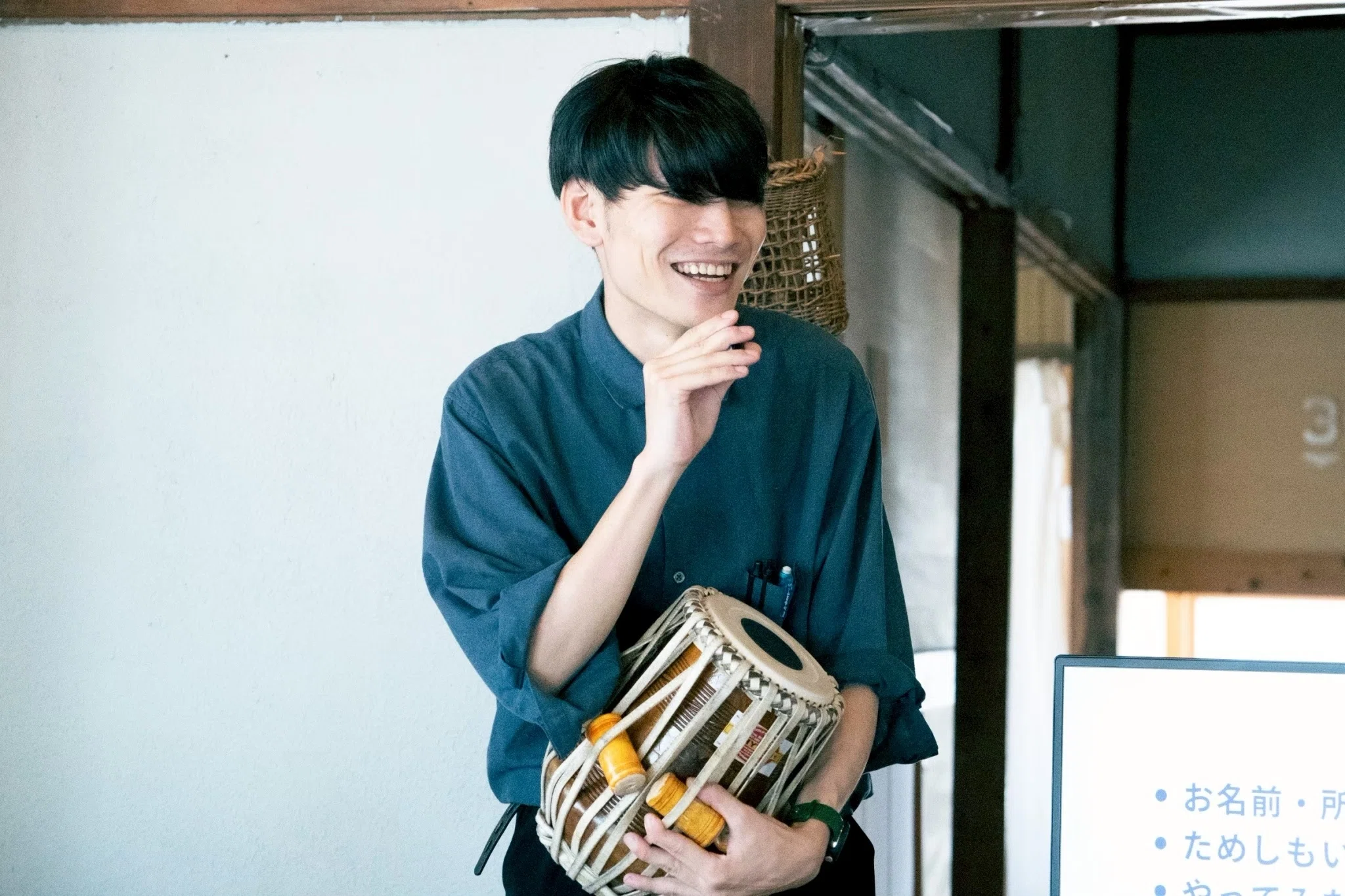 千波湖で1人タブラを叩いていた若者が、下市で音楽をひらいた話｜ため