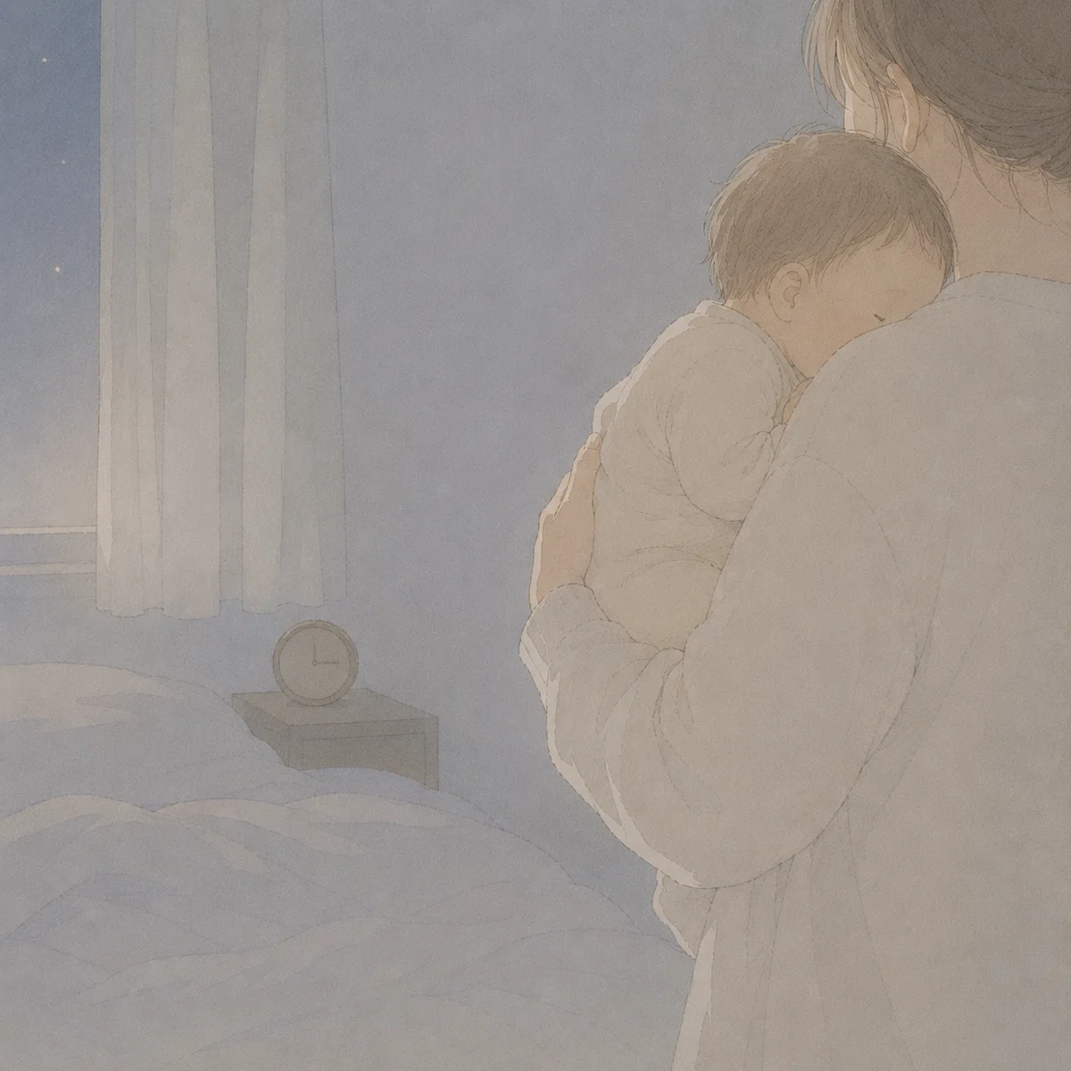 When my baby had a cold, the nights were the hardest.｜Mameko