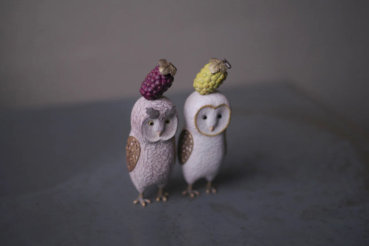 owls crowned with grapes｜初雪・ポッケ
