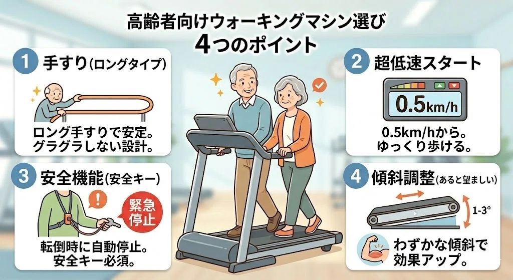 比較】高齢者向け「ウォーキングマシン」おすすめ3選！手すり付き