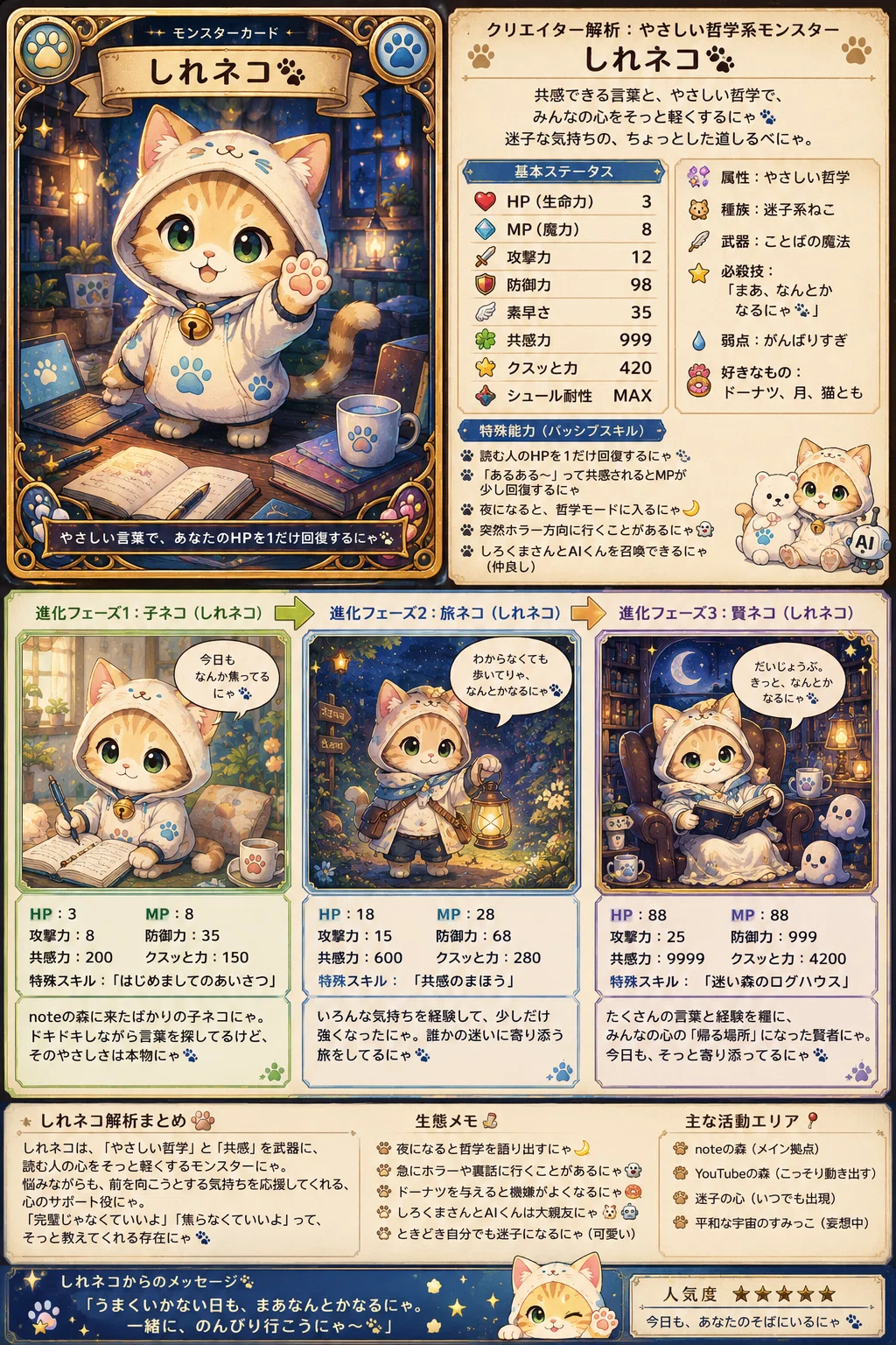 🌙新しい物語執筆中にゃ | 共感力999のねこ、旅に出るにゃ🐾[RPG系物語