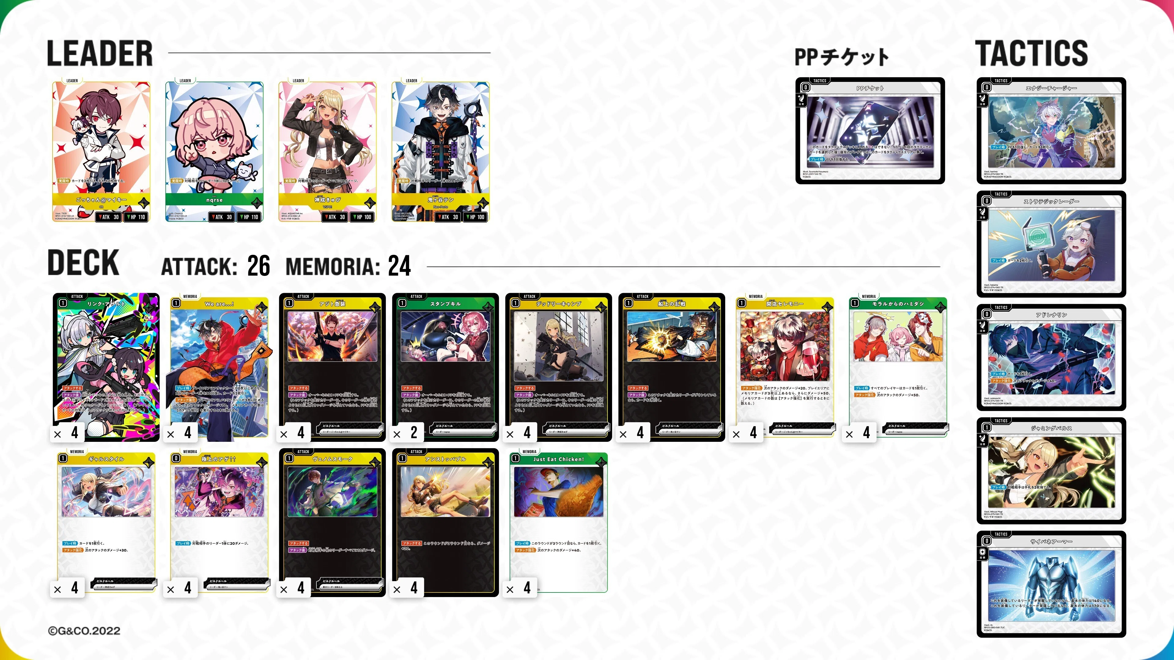 クロスタ】3弾環境で一度も試していないリーダーが8人居たのでデッキを