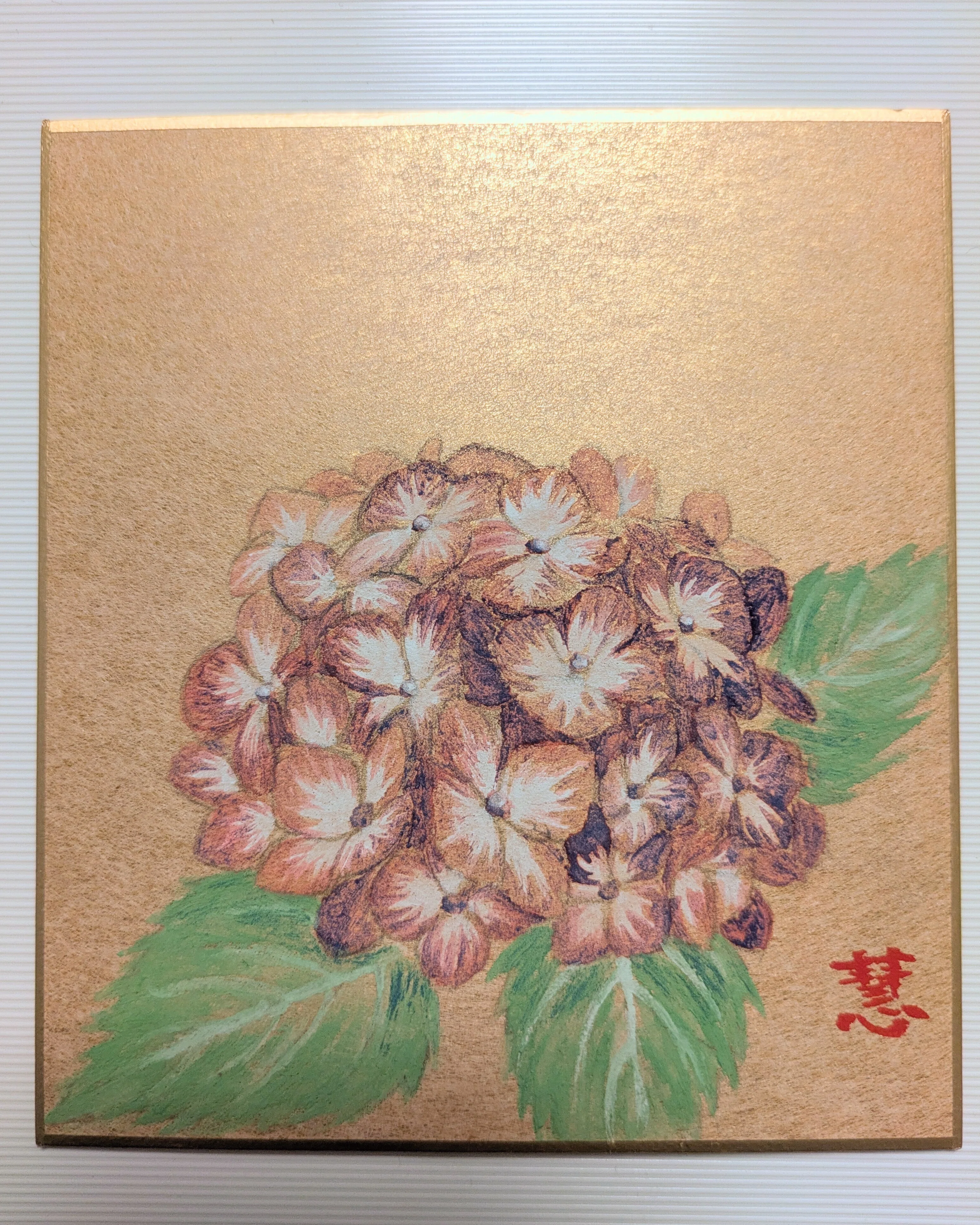 今日の絵【日本画 紫陽花】｜【社会実験中】人と自然が再接続するため