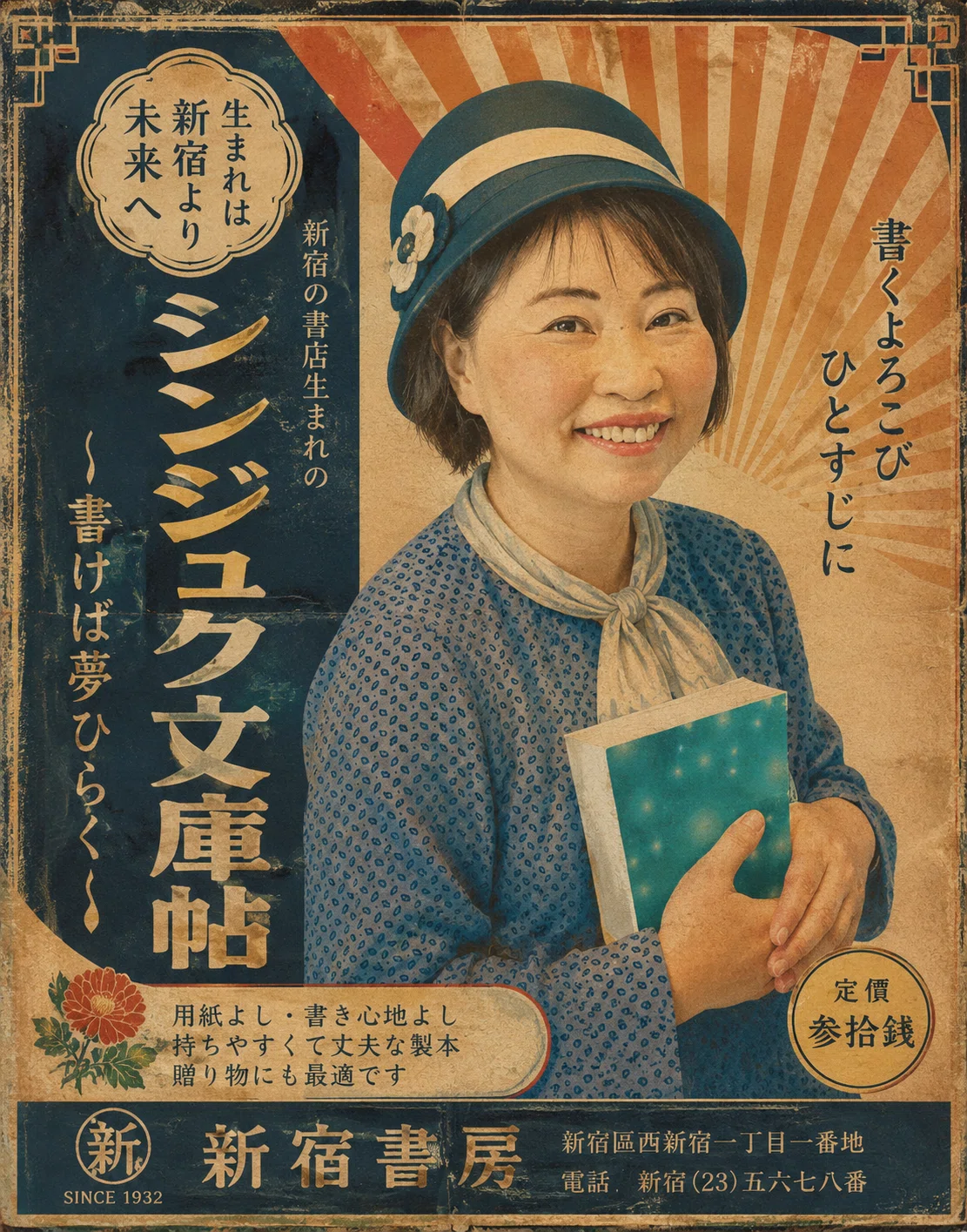 🤖AIに昭和レトロのポスター作ってもらったヨ！｜🍀人を喜ばせてお