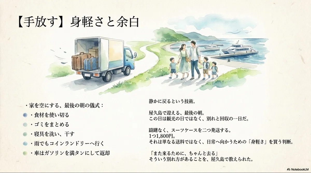 屋久島旅行|帰る編(5/6)静かに戻るという技術──旅を日常につなぐ最終日|表現×『教育』 ︎データ|学びをつなぐ😉 木村徳宏