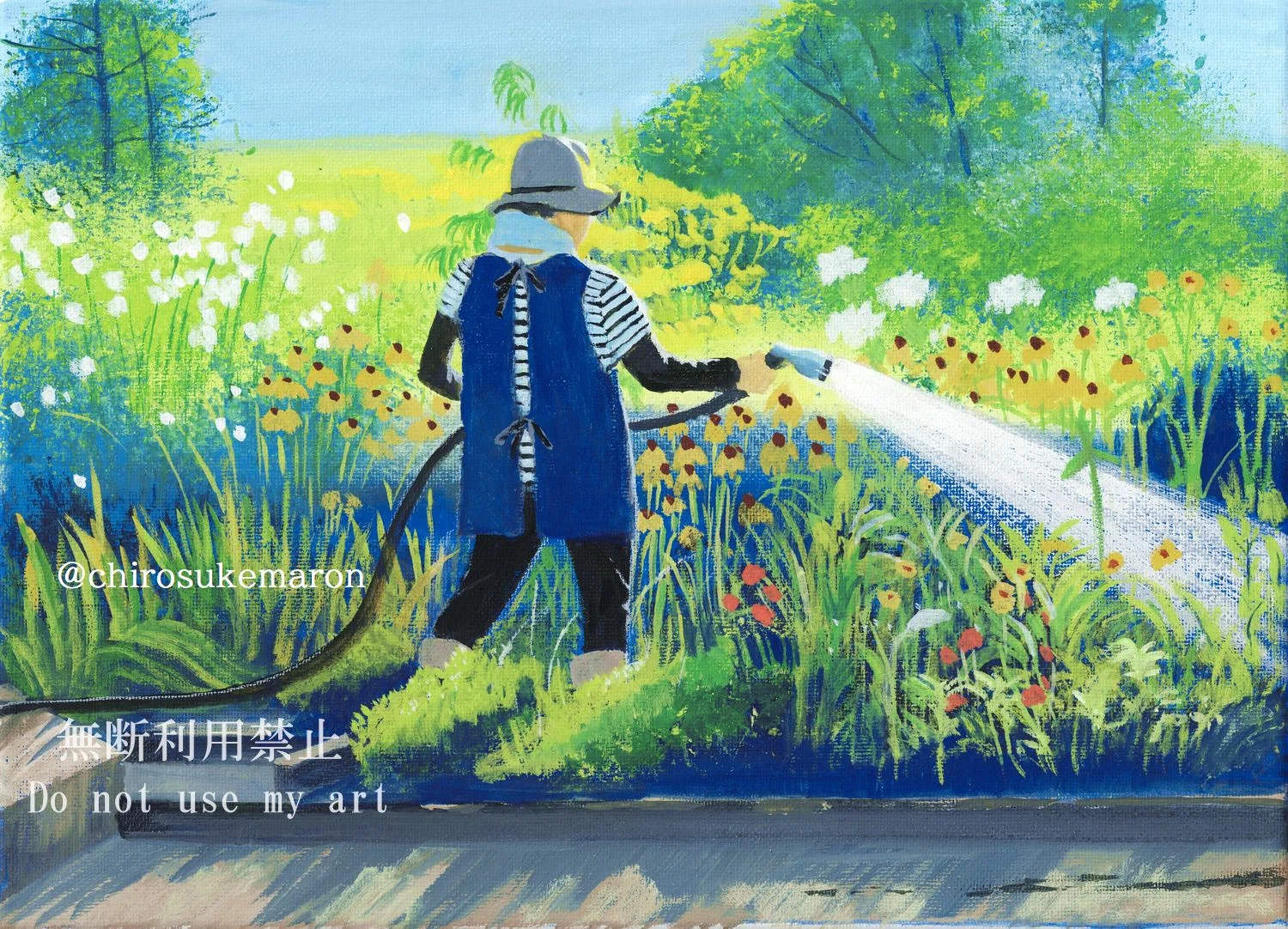 母の日（アクリル画）｜ちろ