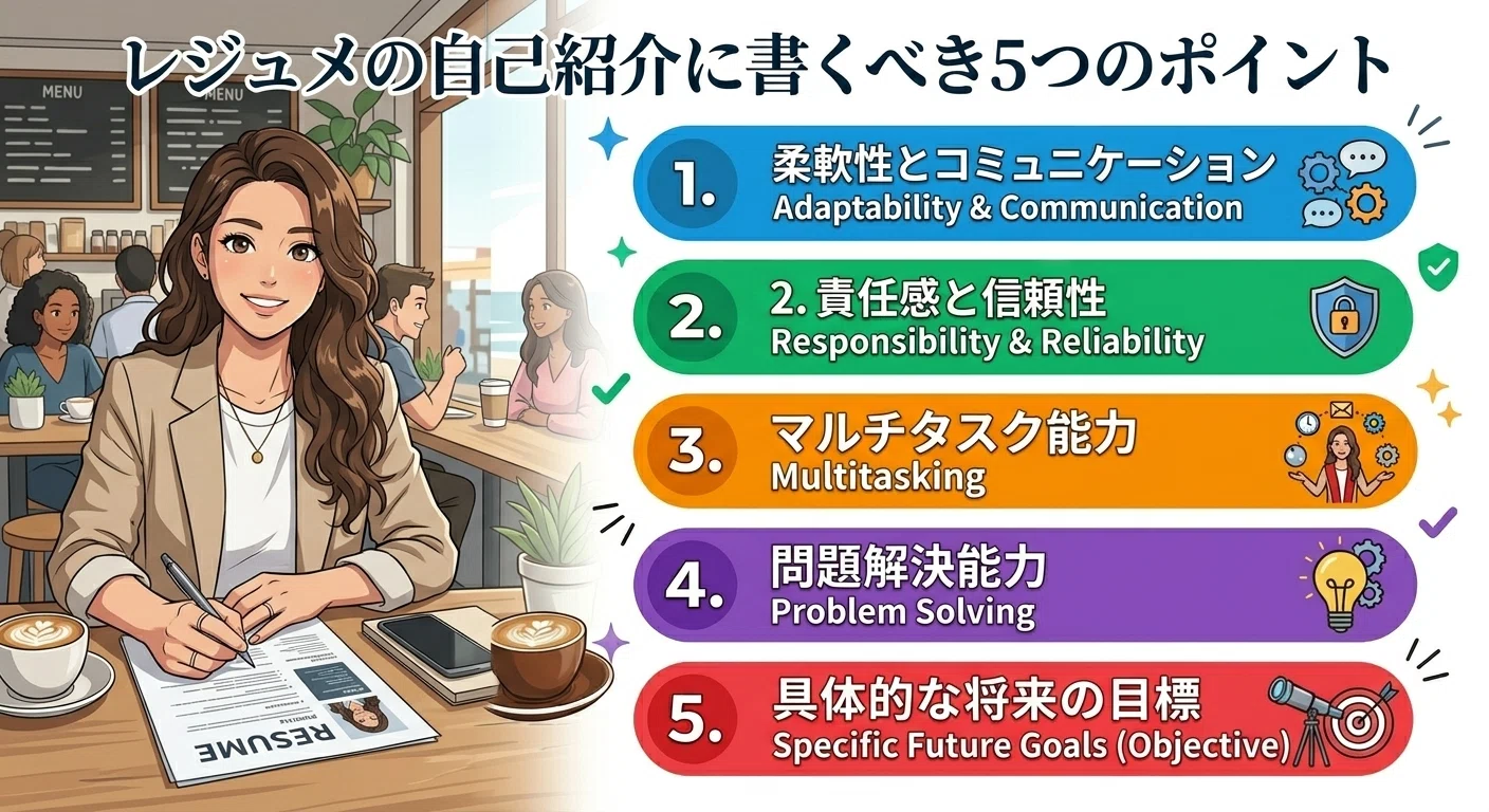 レジュメの自己紹介、なんで書く？盛り込むべき5つのポイント 