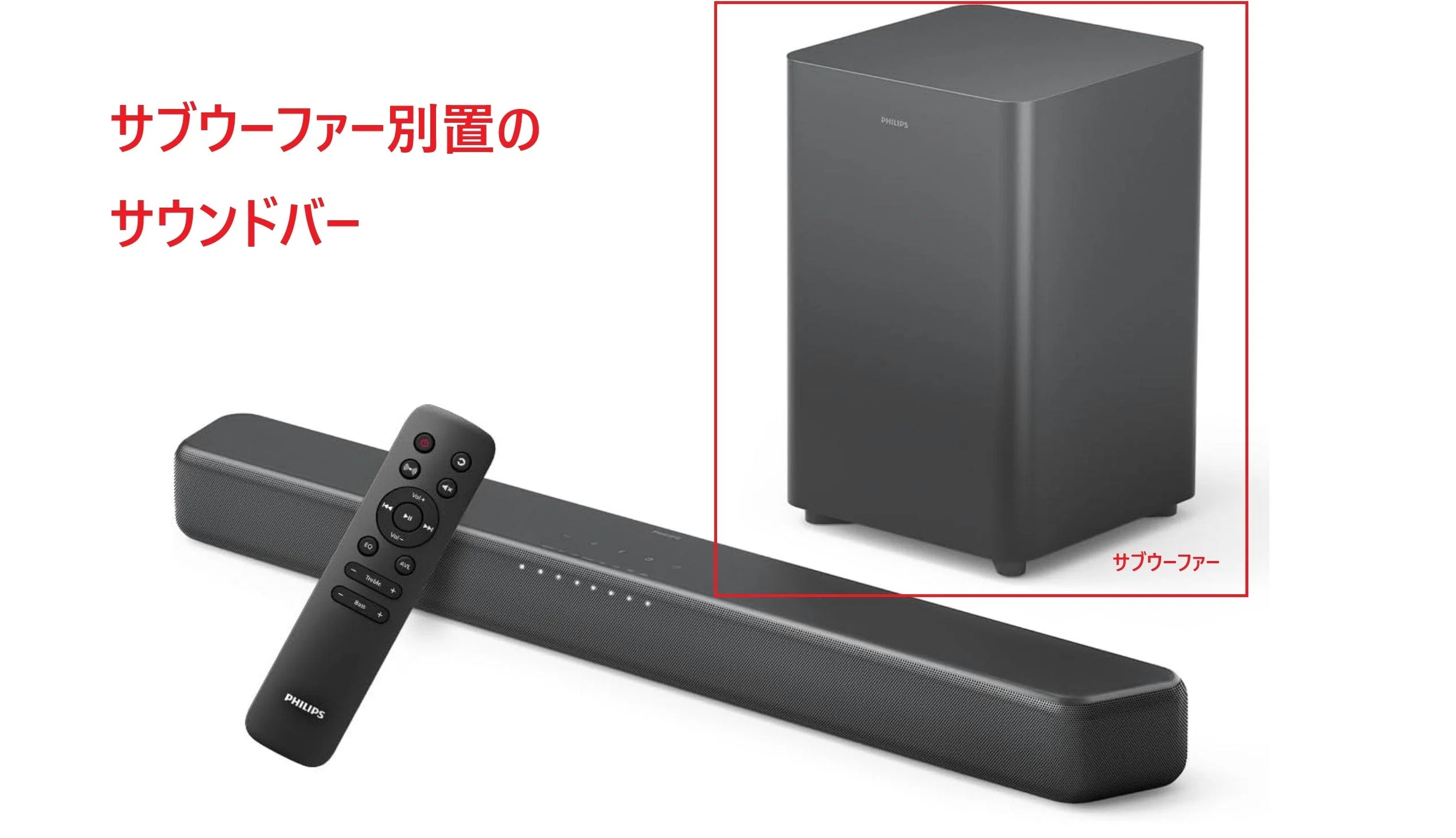 サウンドバー 80W高出力 重低音 サブウーファー内蔵 Bluetooth5.3 サウンドバーお勧め5選】【2万円】【迫力の重低音】大画面液晶テレビに