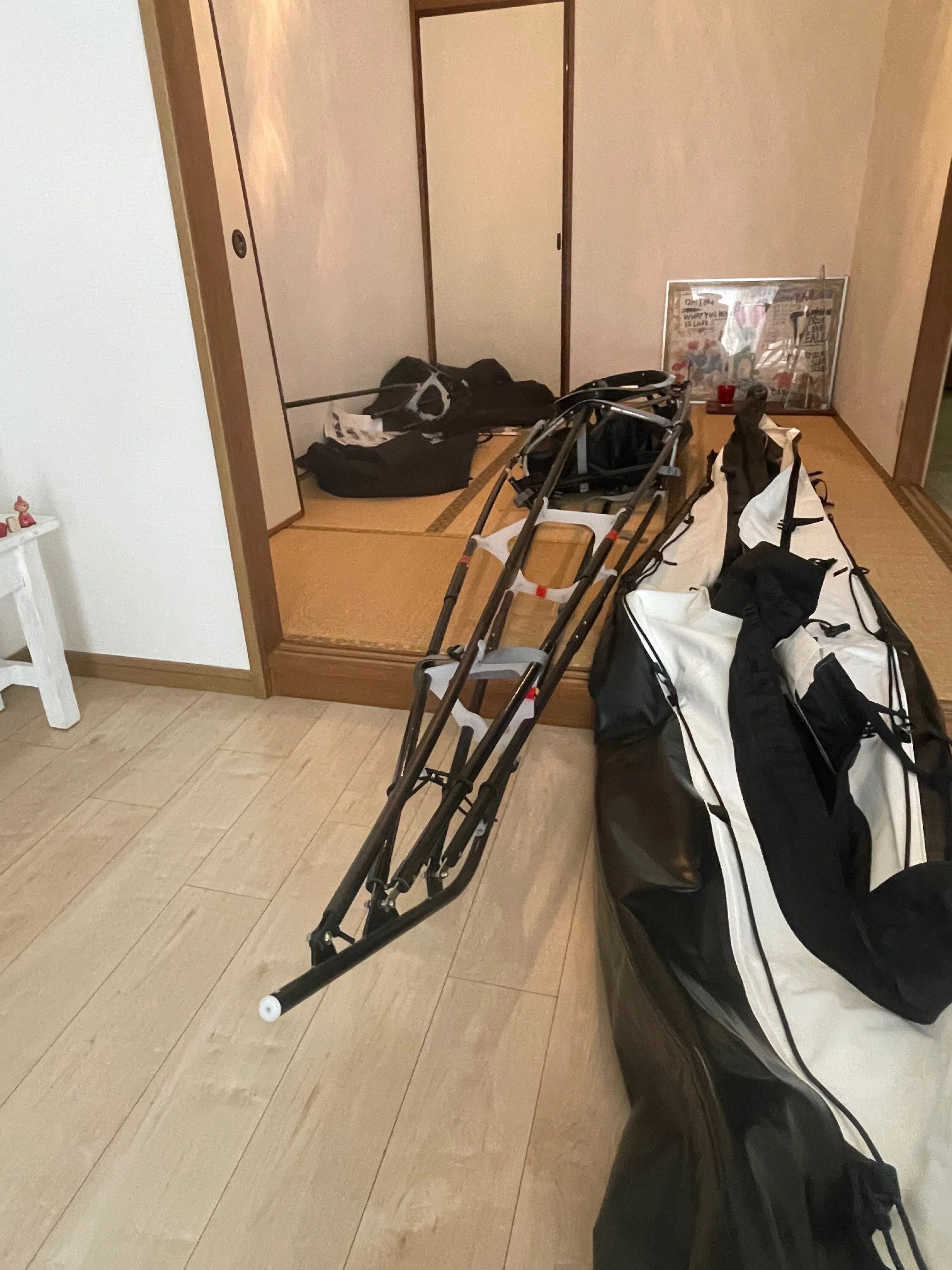フォールディングカヤックを初めて一人で組み立て｜高梨大翼 Daisuke