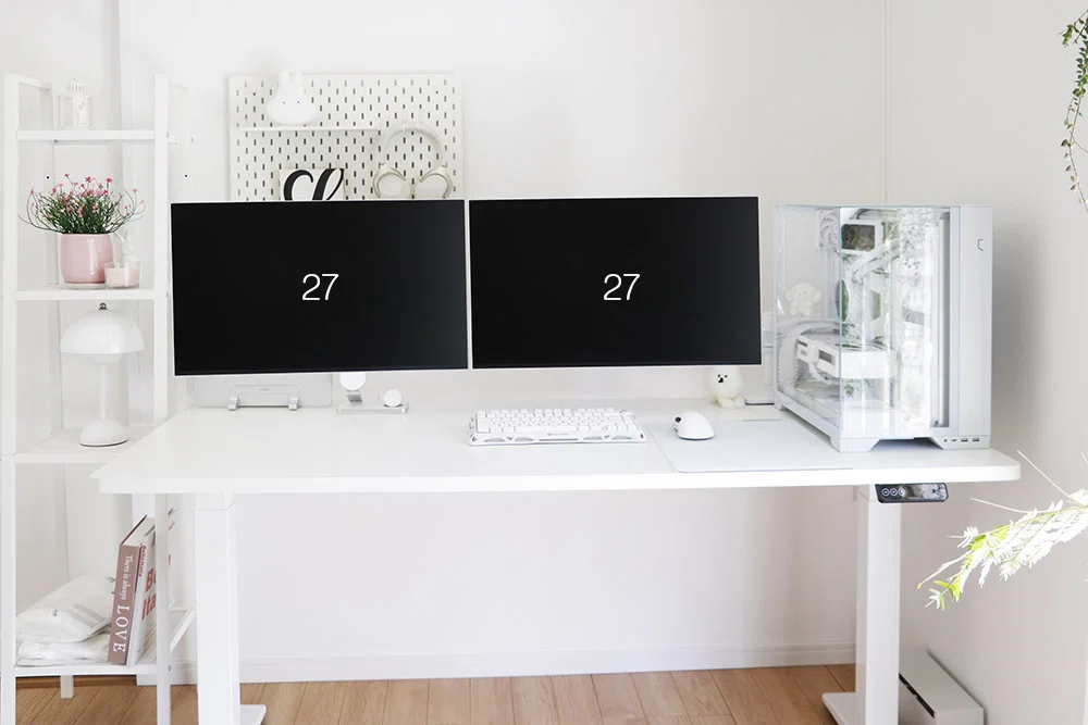 Long-term Review] Creating a White Desk Setup with the FlexiSpot