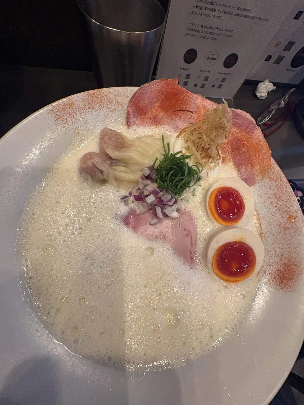 [0-minute wait] The frothy chicken paitan is a work of art. Enjoy an ...