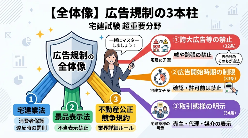 宅建 宅建業法 宅建】広告規制の詳細 完全マスター｜宅建一発合格 宅建女子 葵🌱