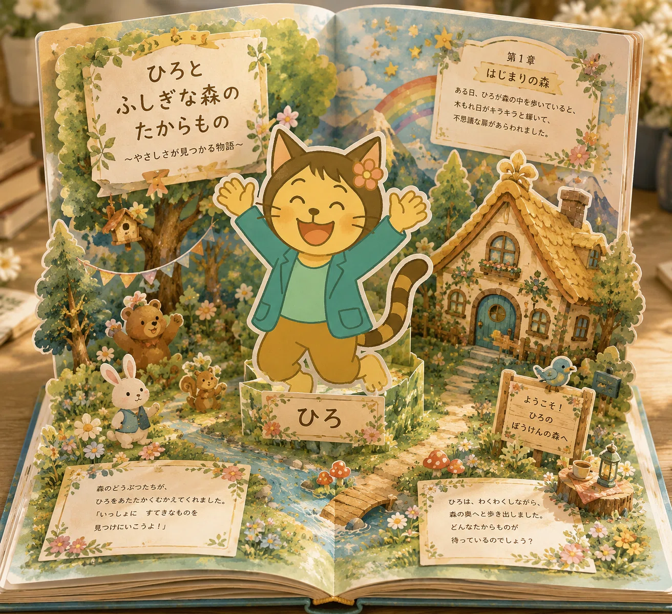 🤖AIで「飛び出す絵本」を作ってみたヨ！｜🍀人を喜ばせてお役に立ち