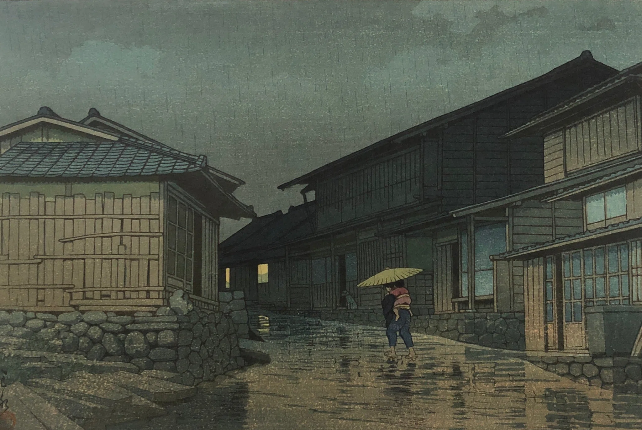 新版画) 川瀬巴水 『日坂』の写生スポットを特定したい。｜佐藤プリン