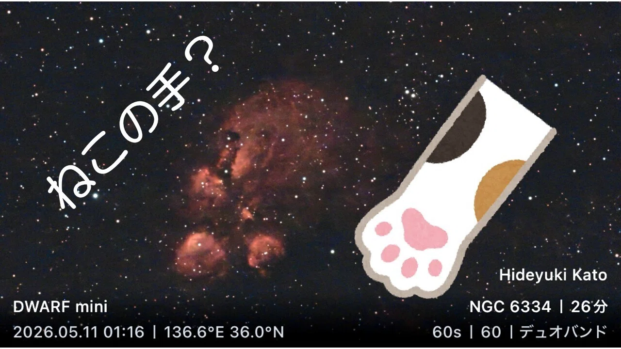 ジャンピングねこ『3月☆星空』 これ、猫の手に見える？🐾✨】｜ひでゆき 星の写真家