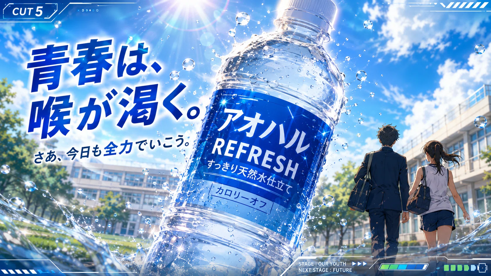 清涼飲料水 AIで架空の清涼飲料水CMを作ってみた｜こづつみPON(小堤一明）