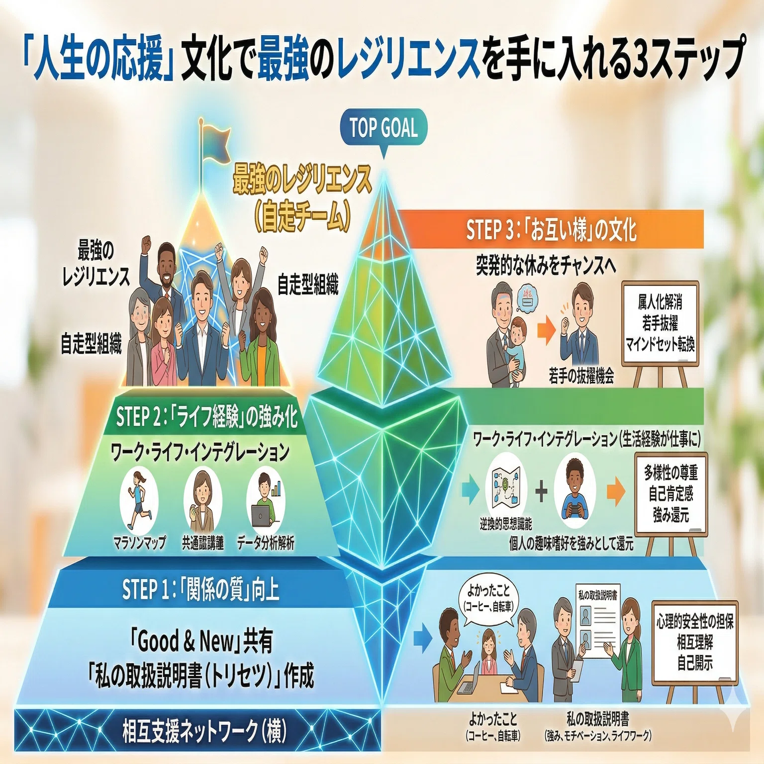 チーム作り】1on1だけじゃない。「お互いの人生を応援し合う」自走する