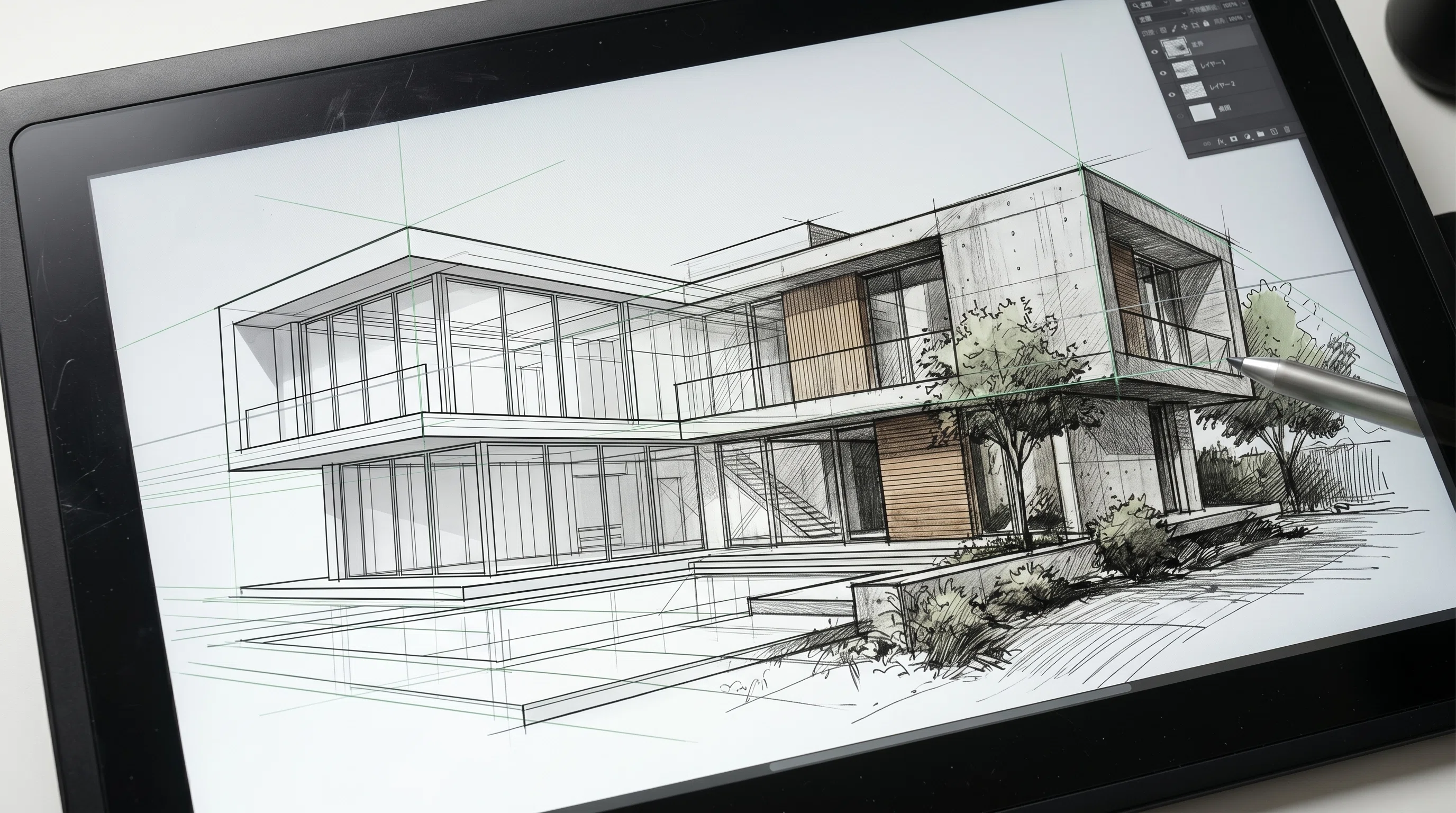 建築パースの線描き基礎：正確さと芸術性のバランス｜建築CGパース・AI