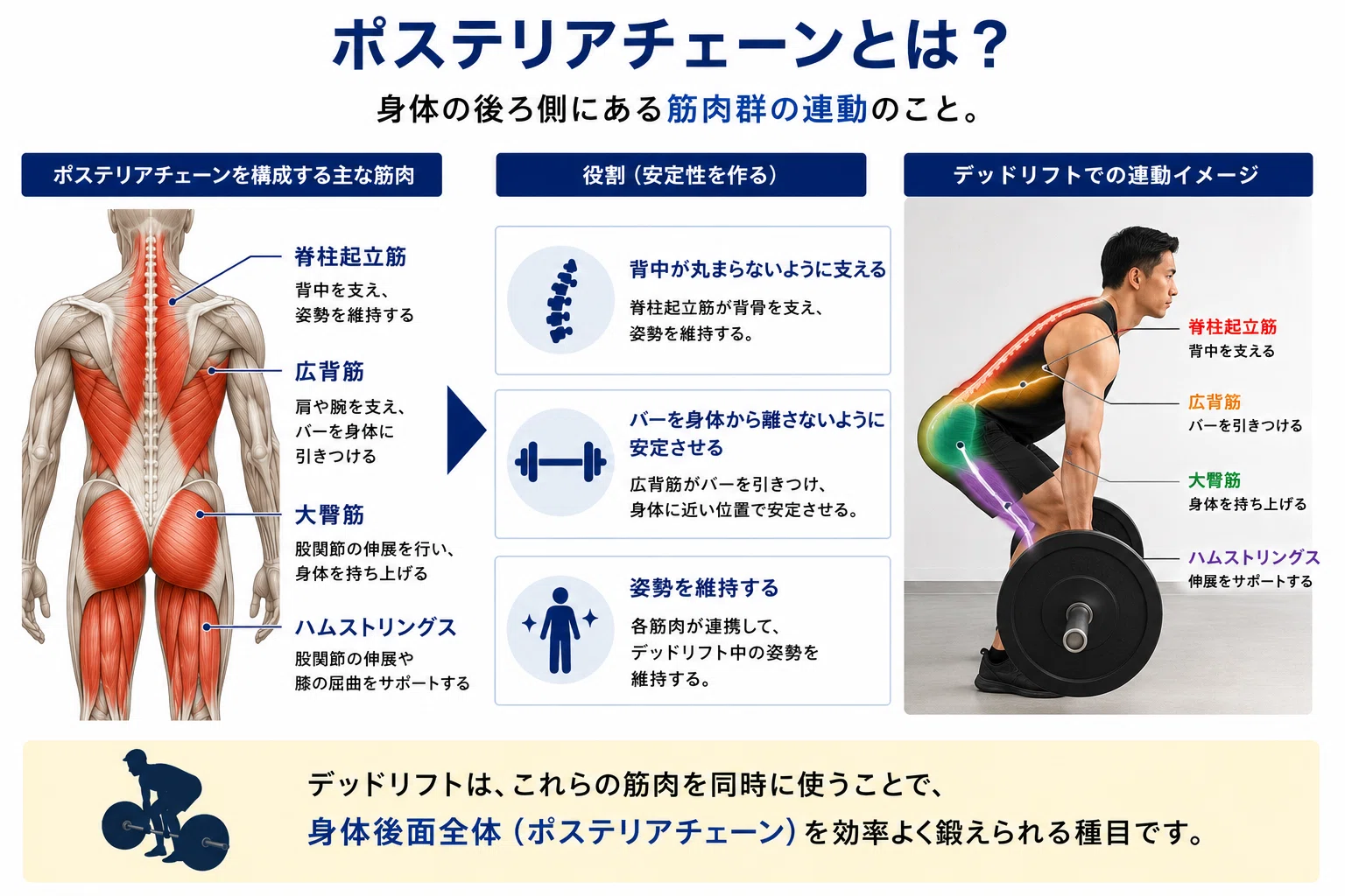 デッド リフト 鍛え られる 部位