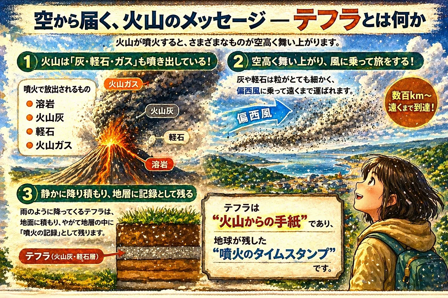 81.テフラ：空から降る「火山からの手紙」～JIBANNOTE～｜JIBANNET