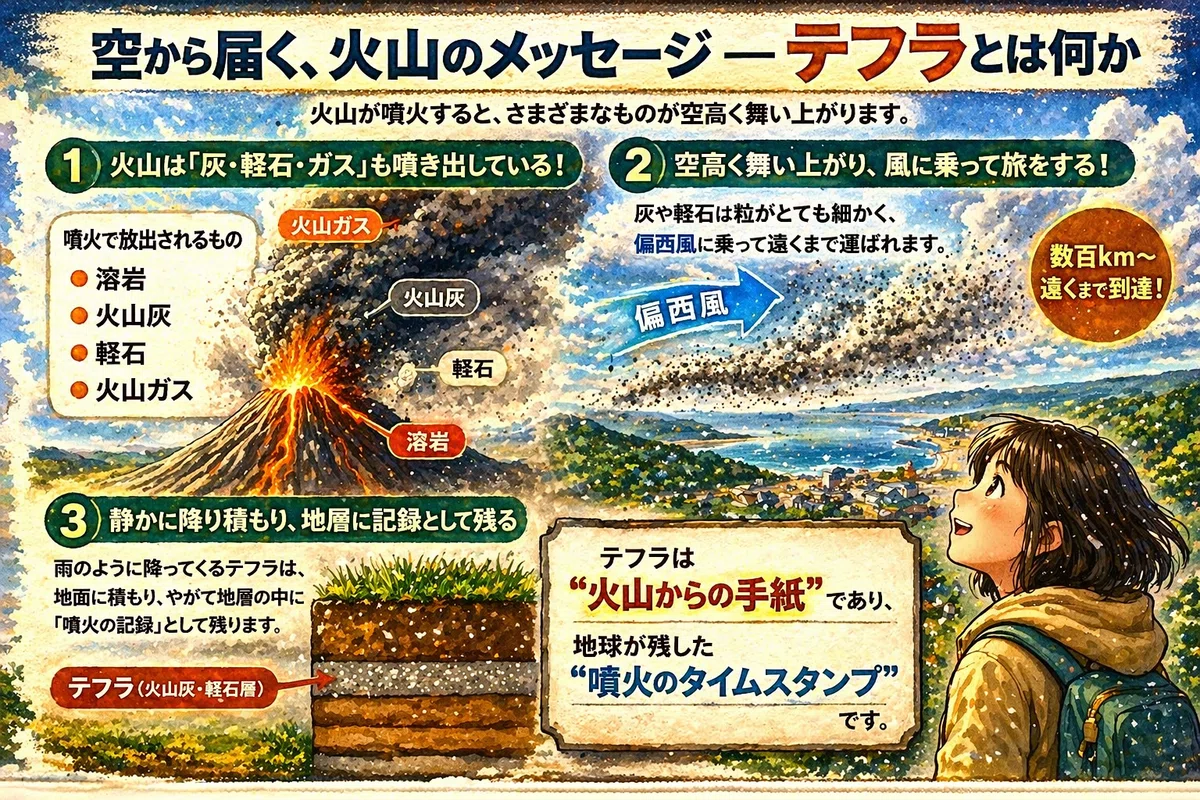 80.テフラ：空から降る「火山からの手紙」～JIBANNOTE～｜JIBANNET