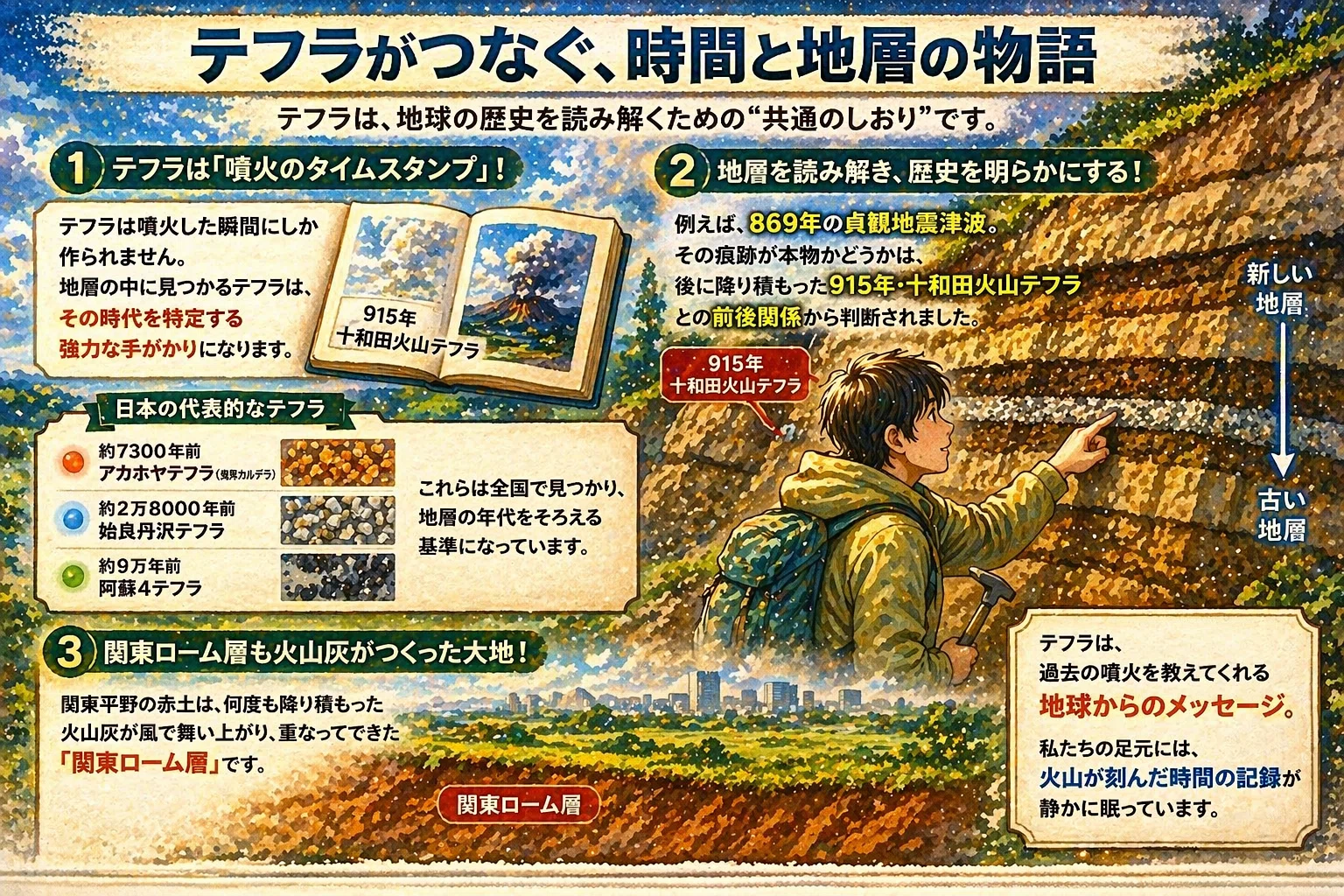81.テフラ：空から降る「火山からの手紙」～JIBANNOTE～｜JIBANNET