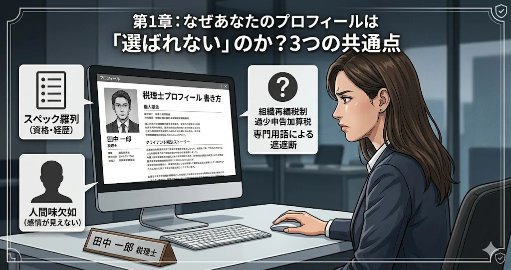 第1章:なぜあなたのプロフィールは「選ばれない」のか?3つの共通点