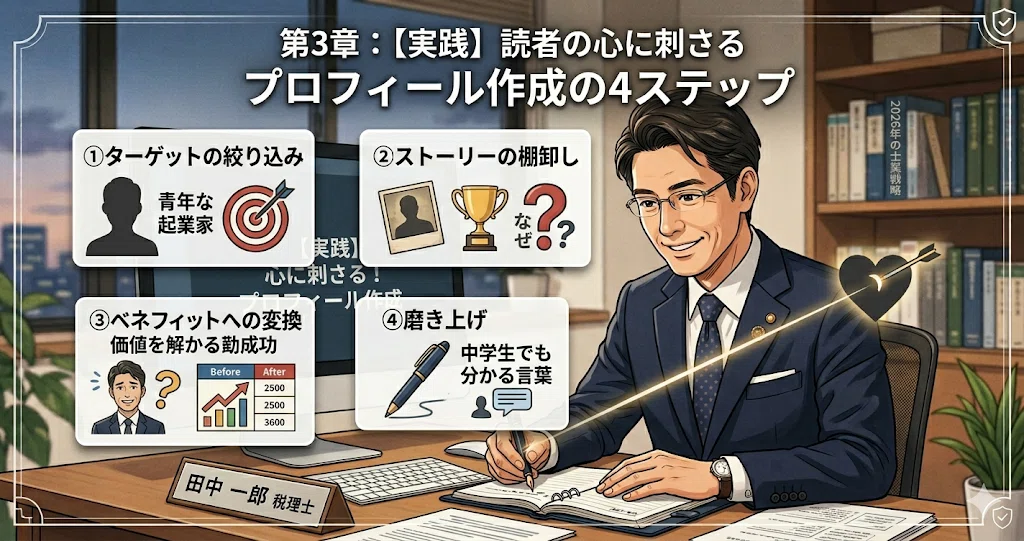 第3章:【実践】読者の心に刺さるプロフィール作成の4ステップ