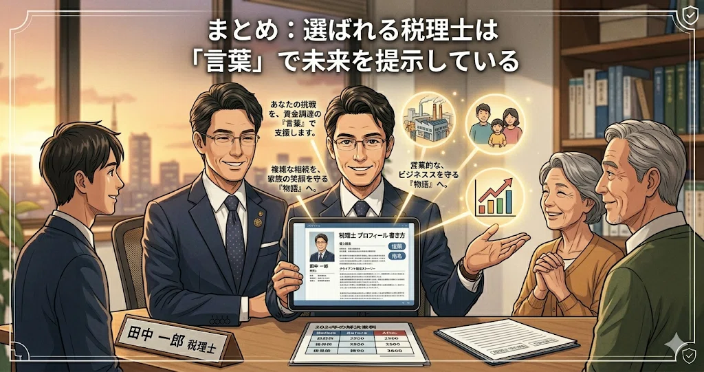 まとめ:選ばれる税理士は「言葉」で未来を提示している