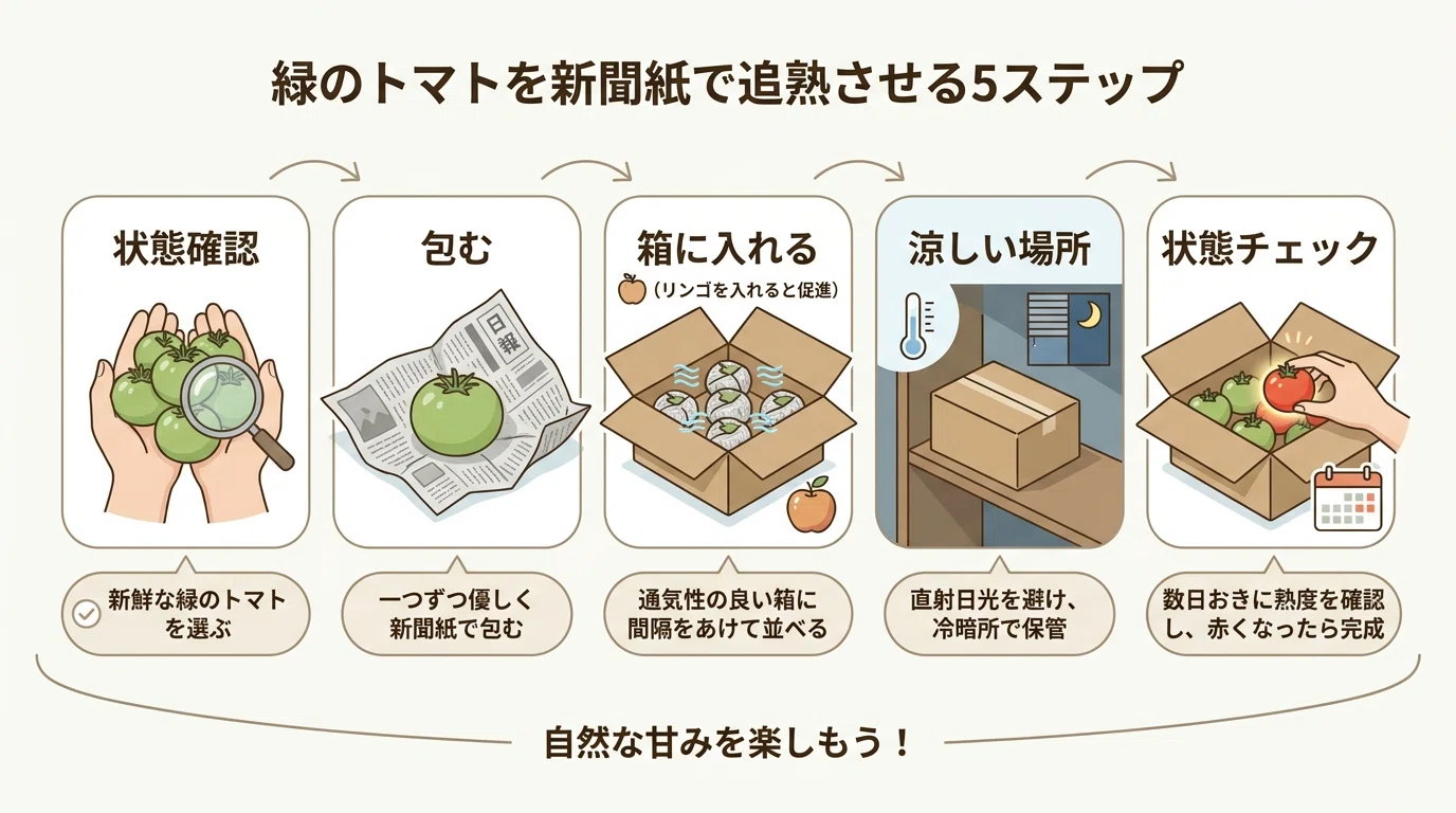 新聞紙でトマト追熟テクニック｜みなとHints｜暮らしの小さな発見 
