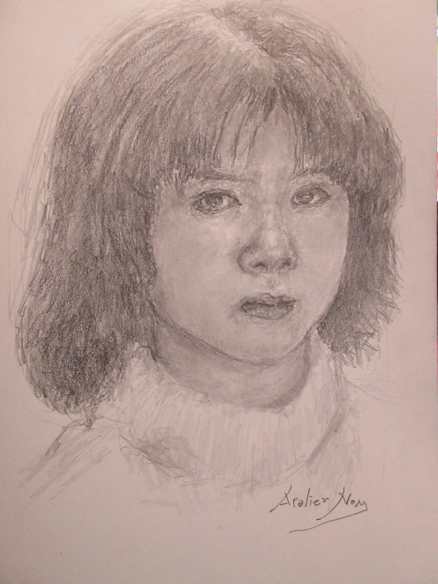 鉛筆画】見つめる｜Atelier Non
