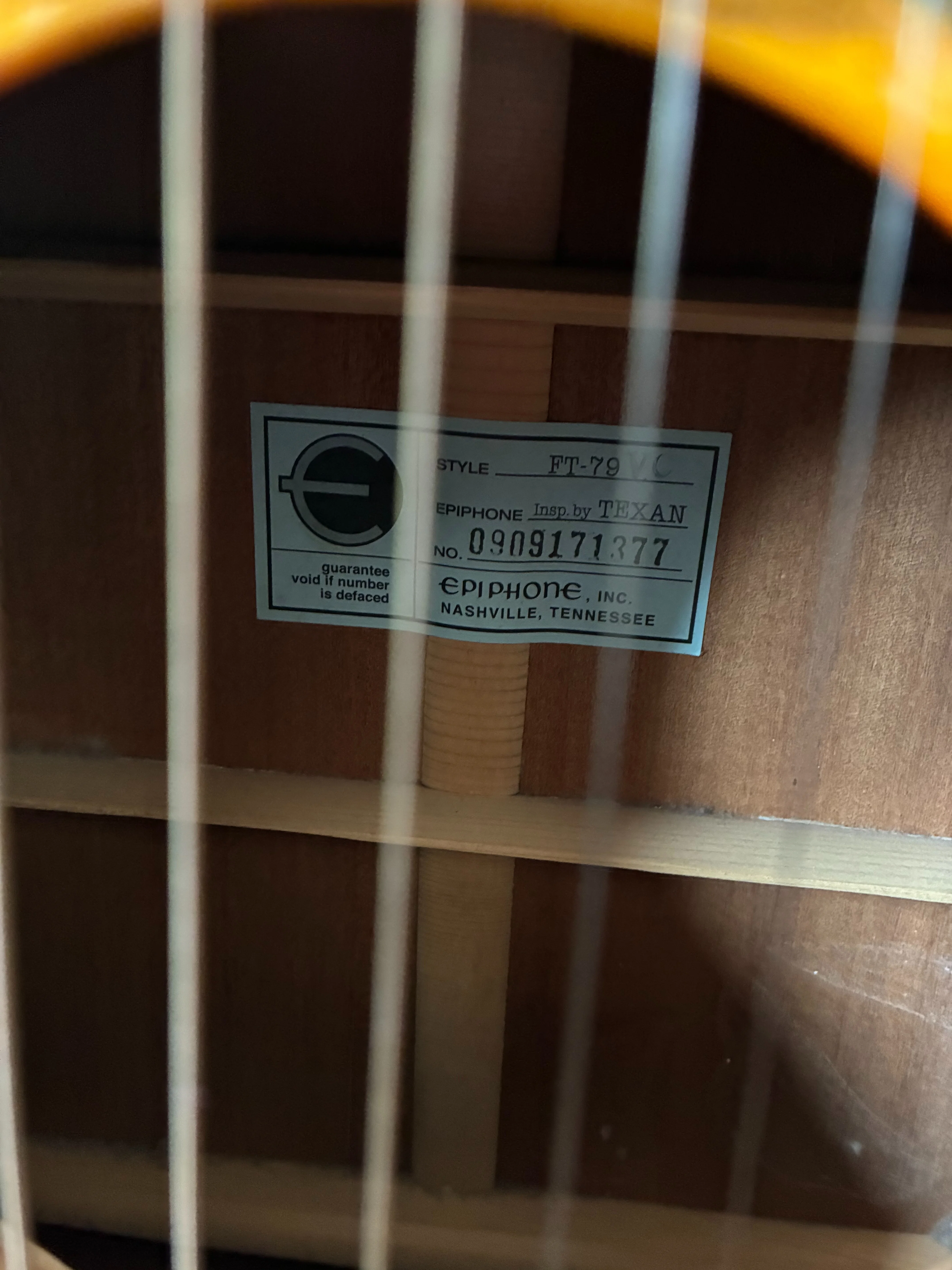 雨を見たかい Epiphone TEXAN FT-79VC｜（花鳥風月）ikesan