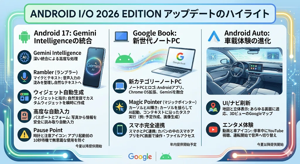 2026年最新】Android 17と「Google Book」がもたらす生存戦略