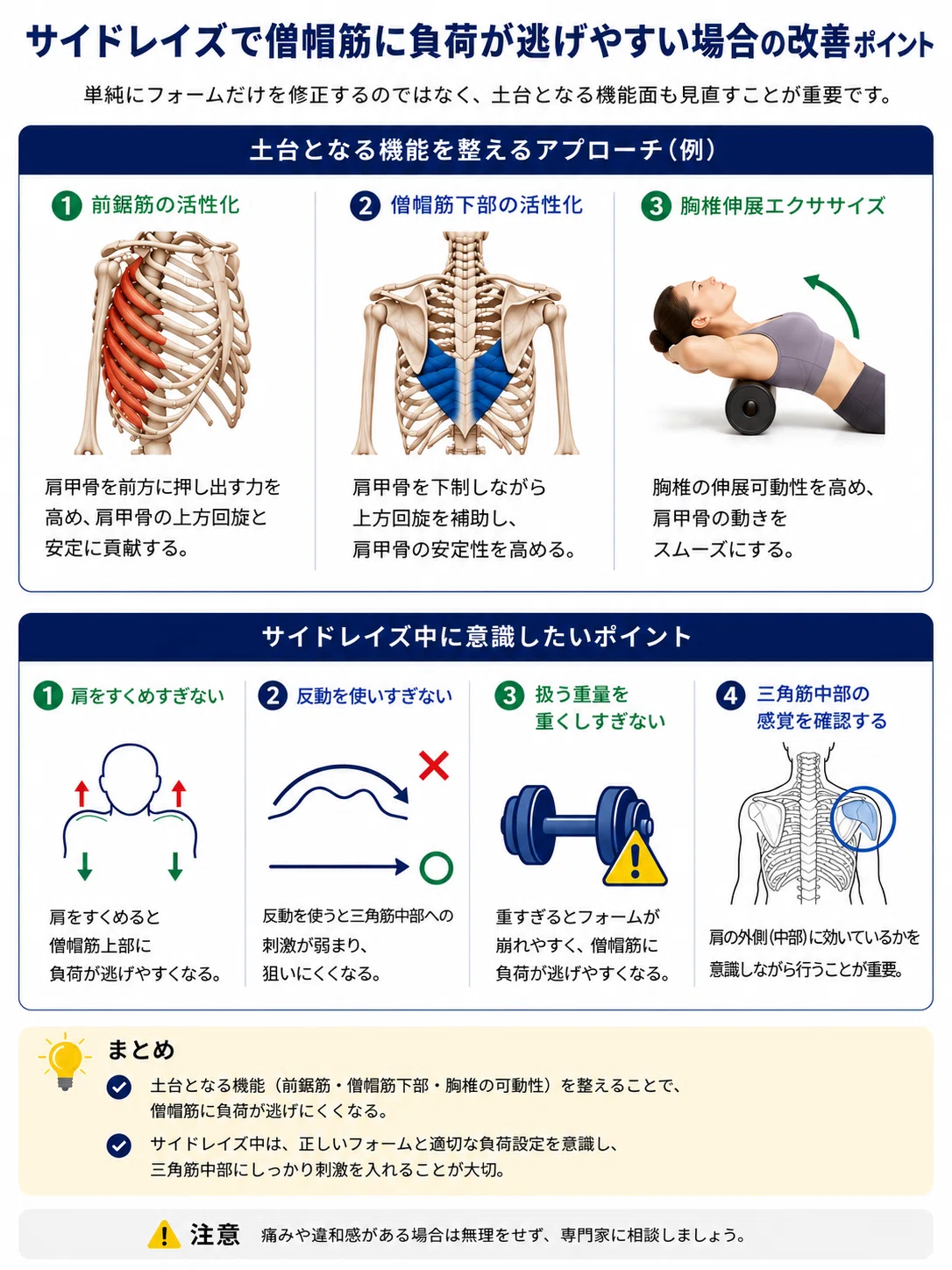 サイドレイズで肩に効かないのはなぜ？首周りに効いてしまう原因と対策