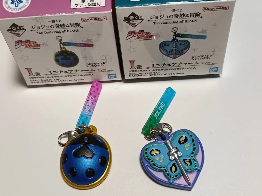 一番くじ ジョジョの奇妙な冒険 LOGO チャーム 4部 5部 6部 26-05-13ジョジョ一番くじグッズ紹介（6部ストーンオーシャン中心