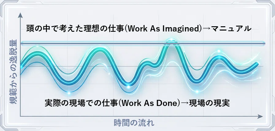 頭の中で考えた理想の仕事と実際の現場での仕事