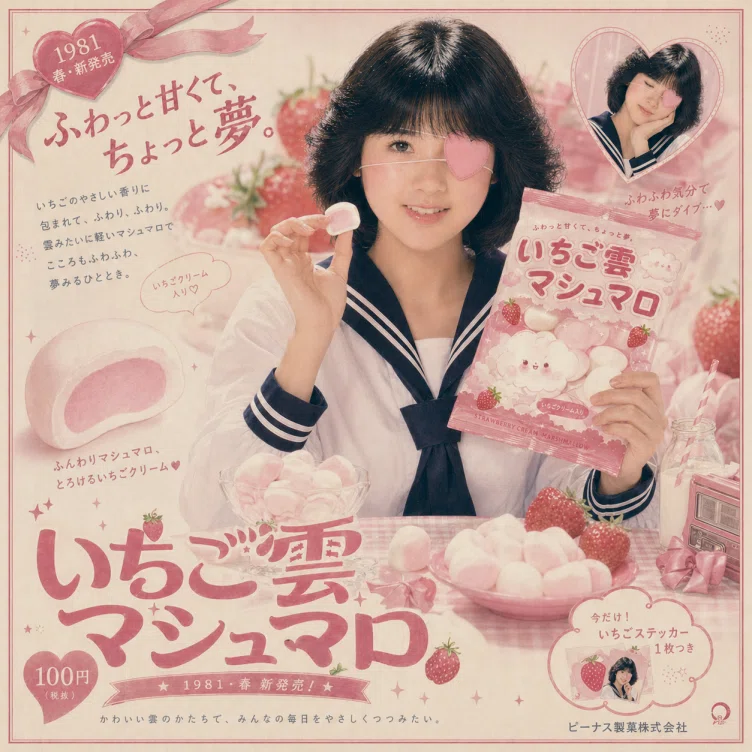 幻想広告百科｜いちご雲マシュマロ――1981年春、存在しなかった甘い雲