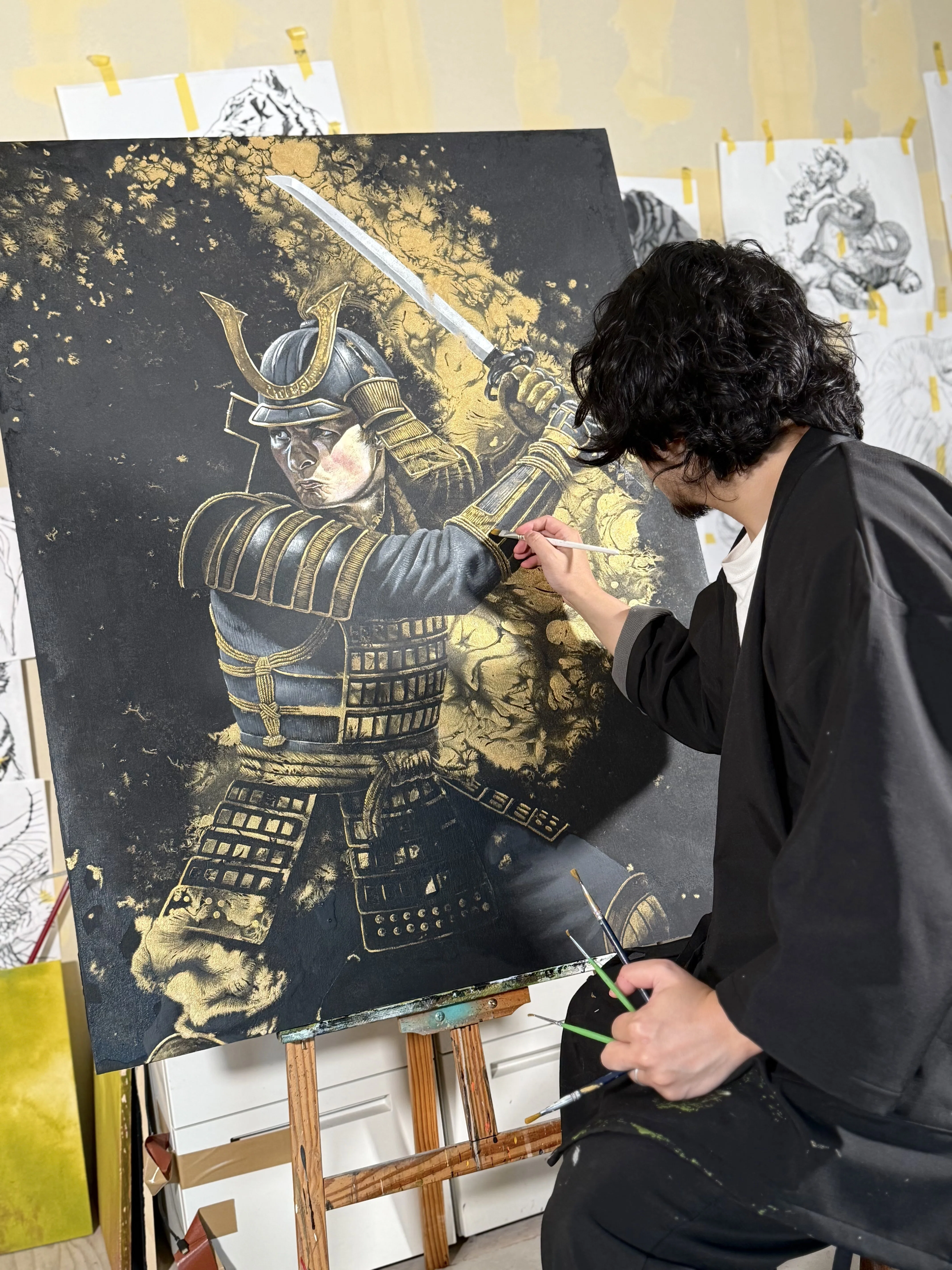 DULLAH（ドラウ）、ラウ山（中部ジャワ）、希少画集画、新品額装付 KARAKU×田中ラオウ｜6周年記念限定アートコレクション｜Karakubuyofficial