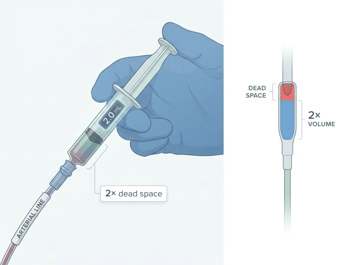 How much should you draw for arterial line blood sampling? Discard ...