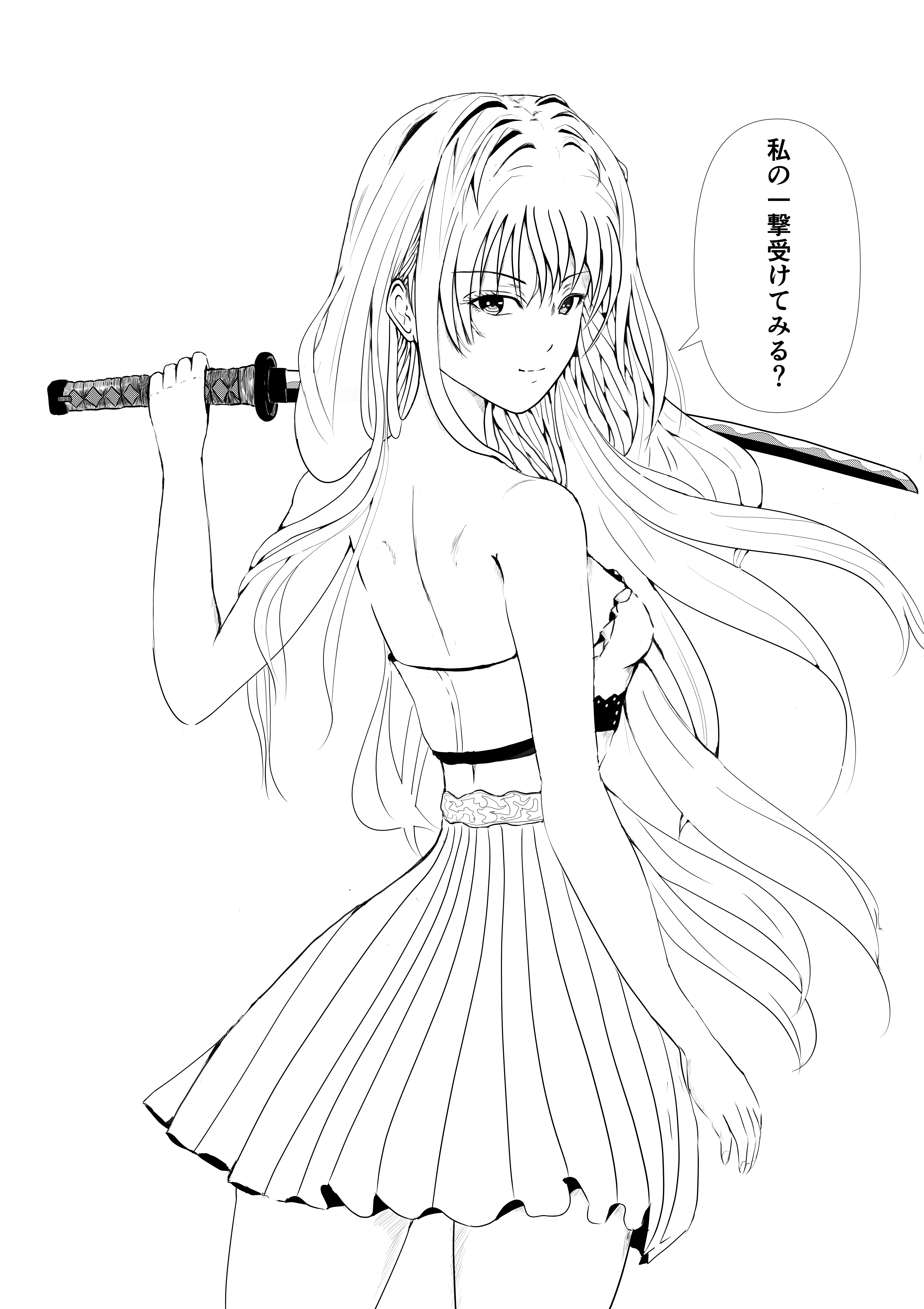 女性のポートレート線画イラスト イラストを描いてみた（その39）｜クリコミ