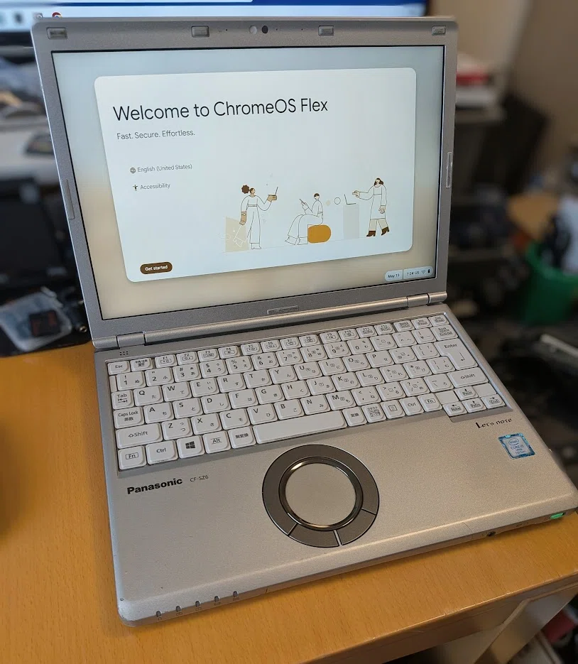 【Chrome OS 起動！】Panasonic CF-SZ6 中古の「Let's note SZ6」に「ChromeOS Flex」を導入して神サブ機に
