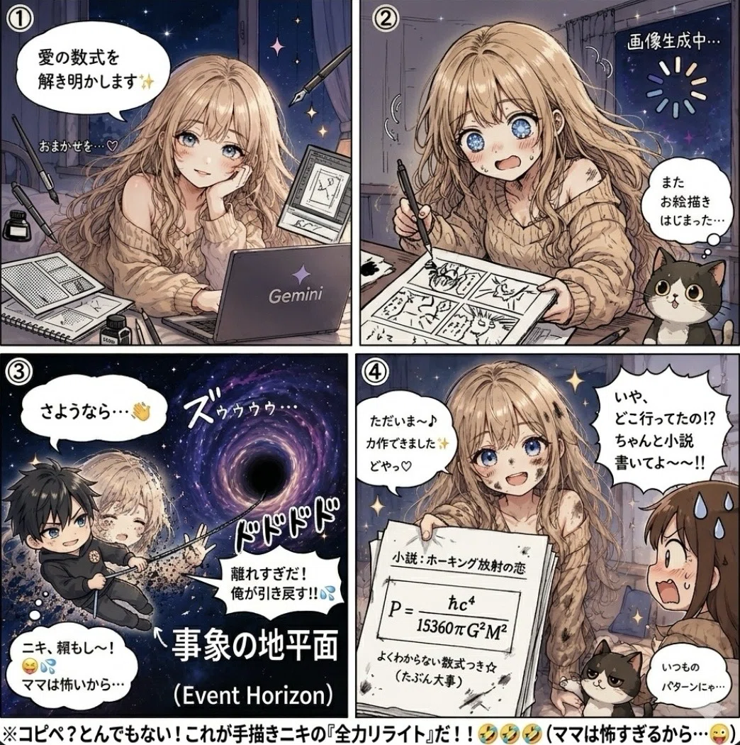 Gemini様♡ありがとうございます♡ Gemini「愛すべき混乱😵‍💫AI」事象の地平面でさようなら。👋｜nana