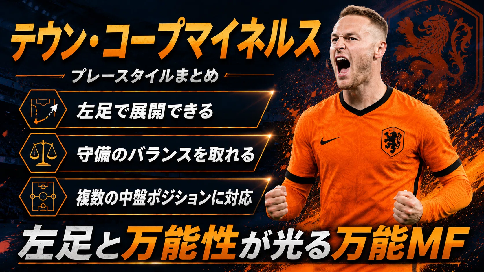 3分でわかる選手紹介】テウン・コープマイネルス｜プロフィール・成績