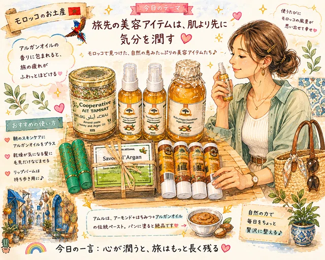 モロッコ土産】アルガンオイル・石鹸・リップが人気！美容系お土産を