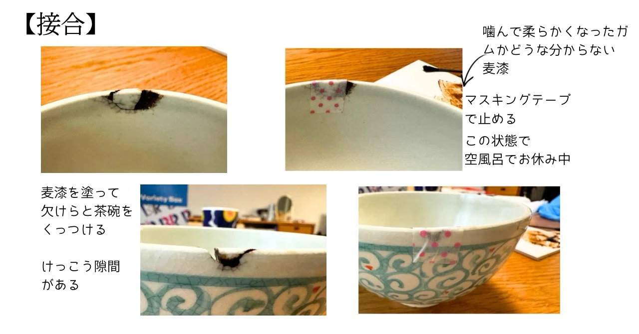欠けた茶碗を諦めきれず、金継ぎセットを買ってみた。｜むくみ
