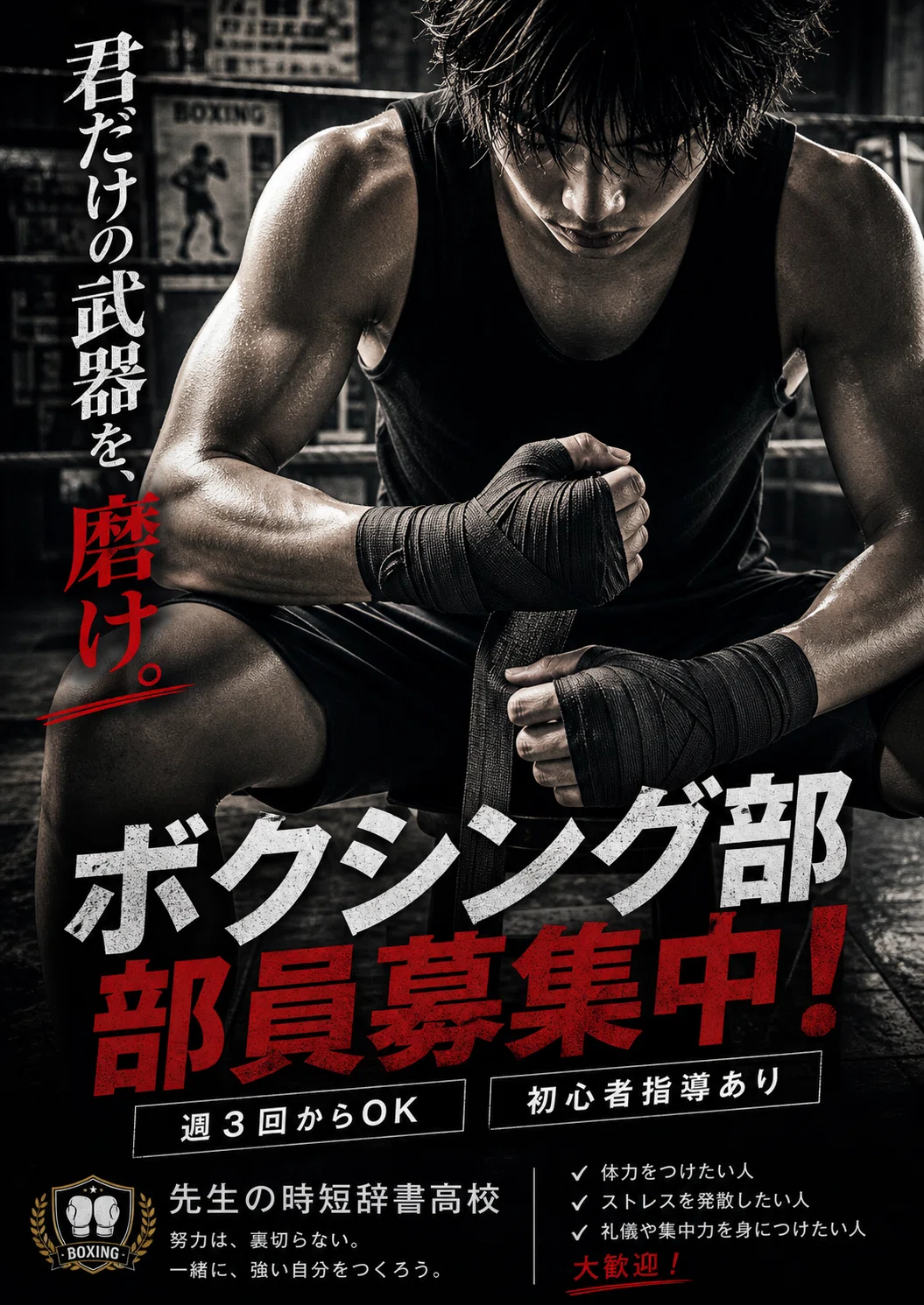 Must-see for teachers!] 6 types of boxing club recruitment posters