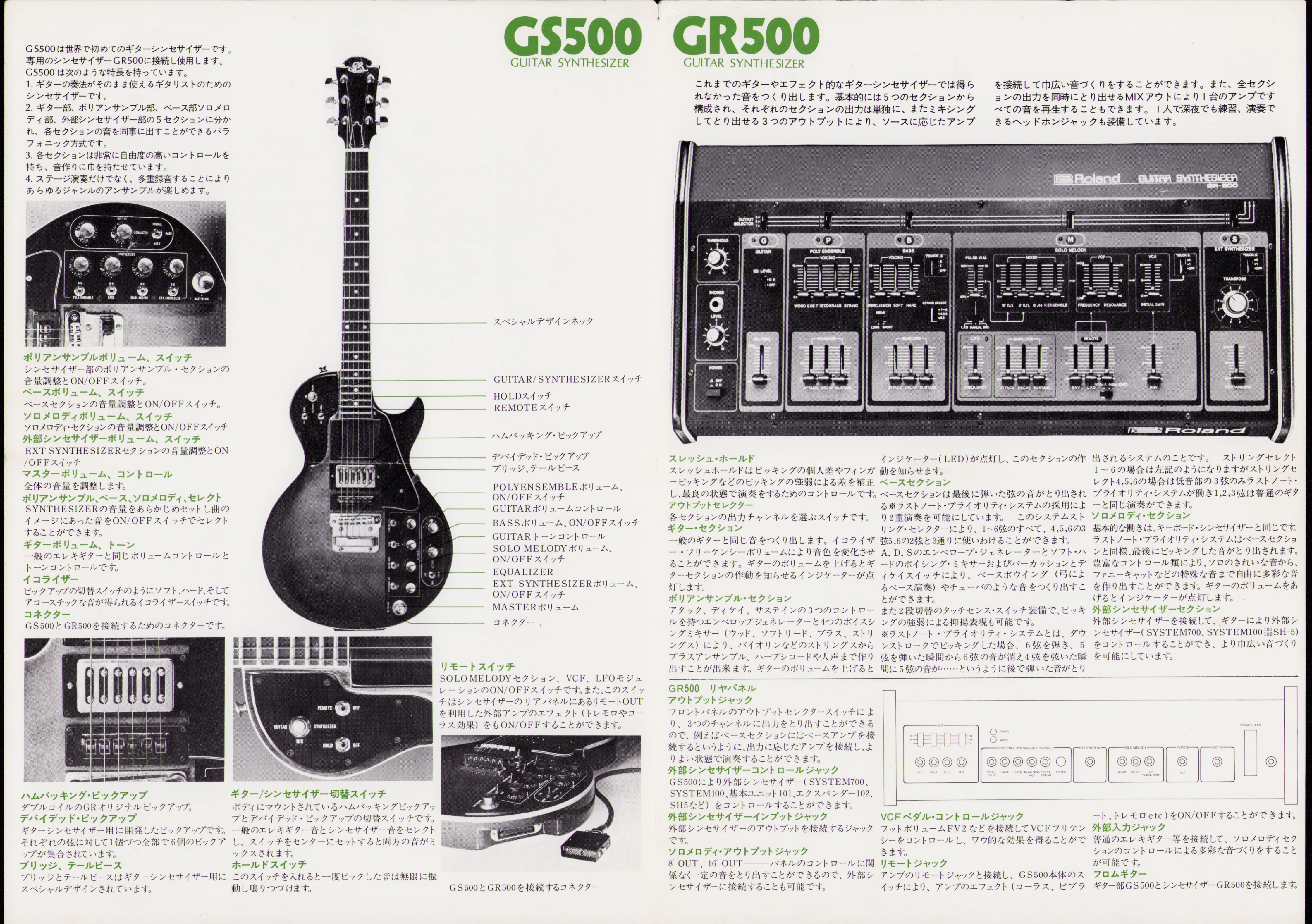 t*n様 Roland GR-30 ギターシンセサイザー【ピックアップ・説明書C 16：で、Roland のギターシンセ GR-500 の話｜安西史孝の色々な記事